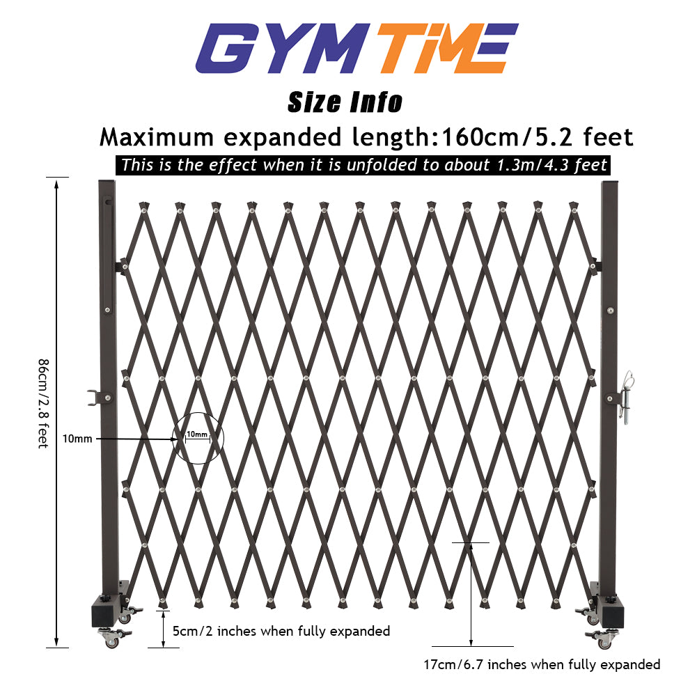 Expandable Metal Barricade with Casters