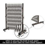 Expandable Metal Barricade with Casters