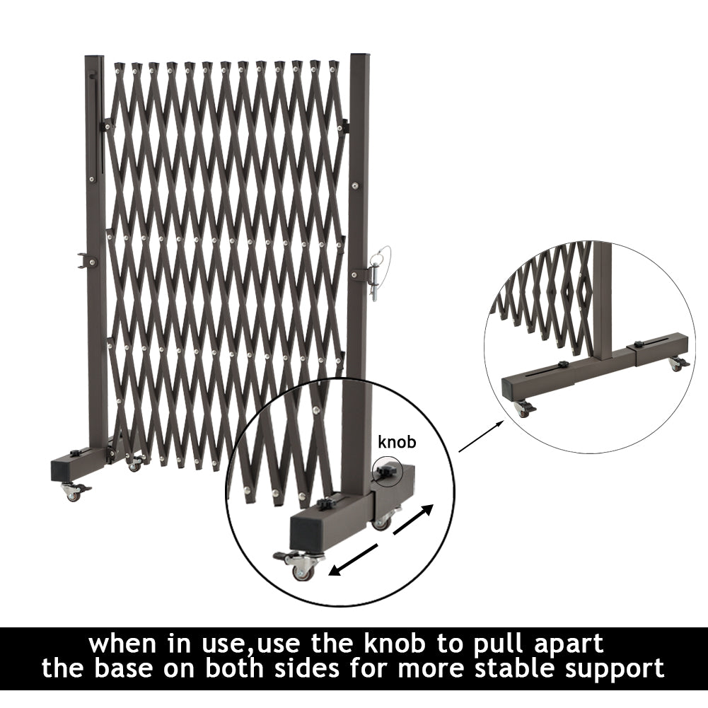 Expandable Metal Barricade with Casters