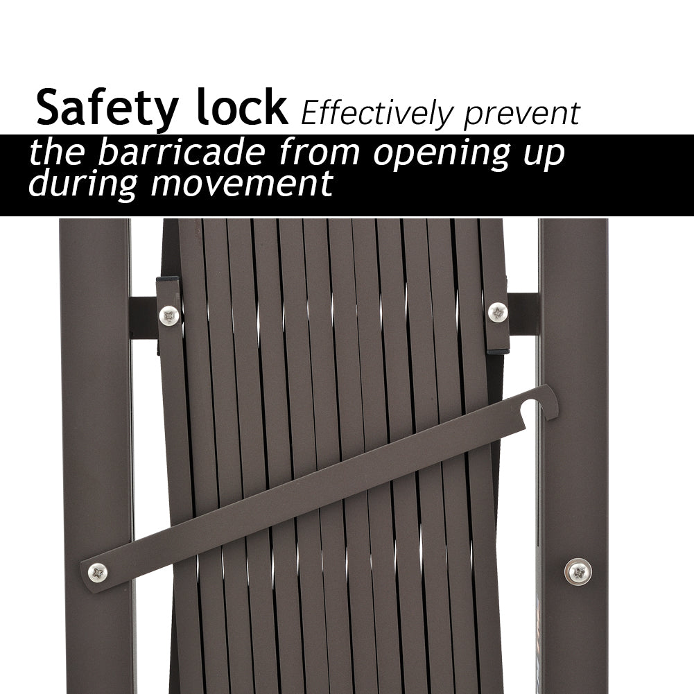 Expandable Metal Barricade with Casters