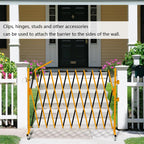 Expandable Barricade Fixing Clips, Connecting Gate to Barrier, Latch Design, Yellow, Suitable for 30 * 30cm Side Columns for Indoor Security, Garage, Shopping Mall, Warehouse