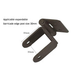 Expandable Barricade Fixing Clips, Connecting Gate to Fence, Hinge Locking Design, Screws and Nuts Included, Brown, Suitable for 30 * 30cm Side Columns