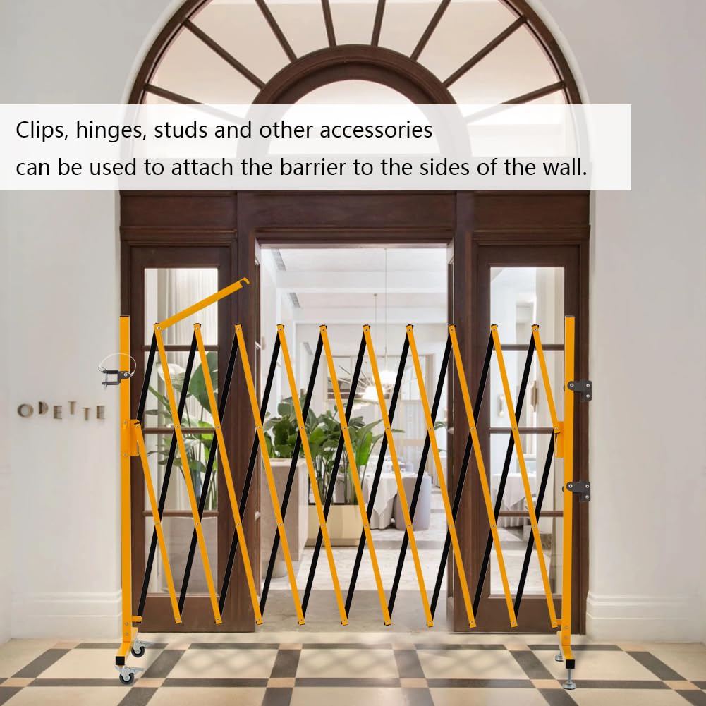Expandable Barricade Fixing Clips, Connecting Gate to Fence, Hinge Locking Design, Screws and Nuts Included, Brown, Suitable for 30 * 30cm Side Columns