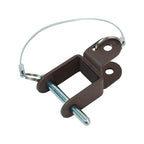 Expandable Barricade Fixing Clips, Connecting Gate to Fence, Hinge Locking Design, Screws and Nuts Included, Brown, Suitable for 30 * 30cm Side Columns