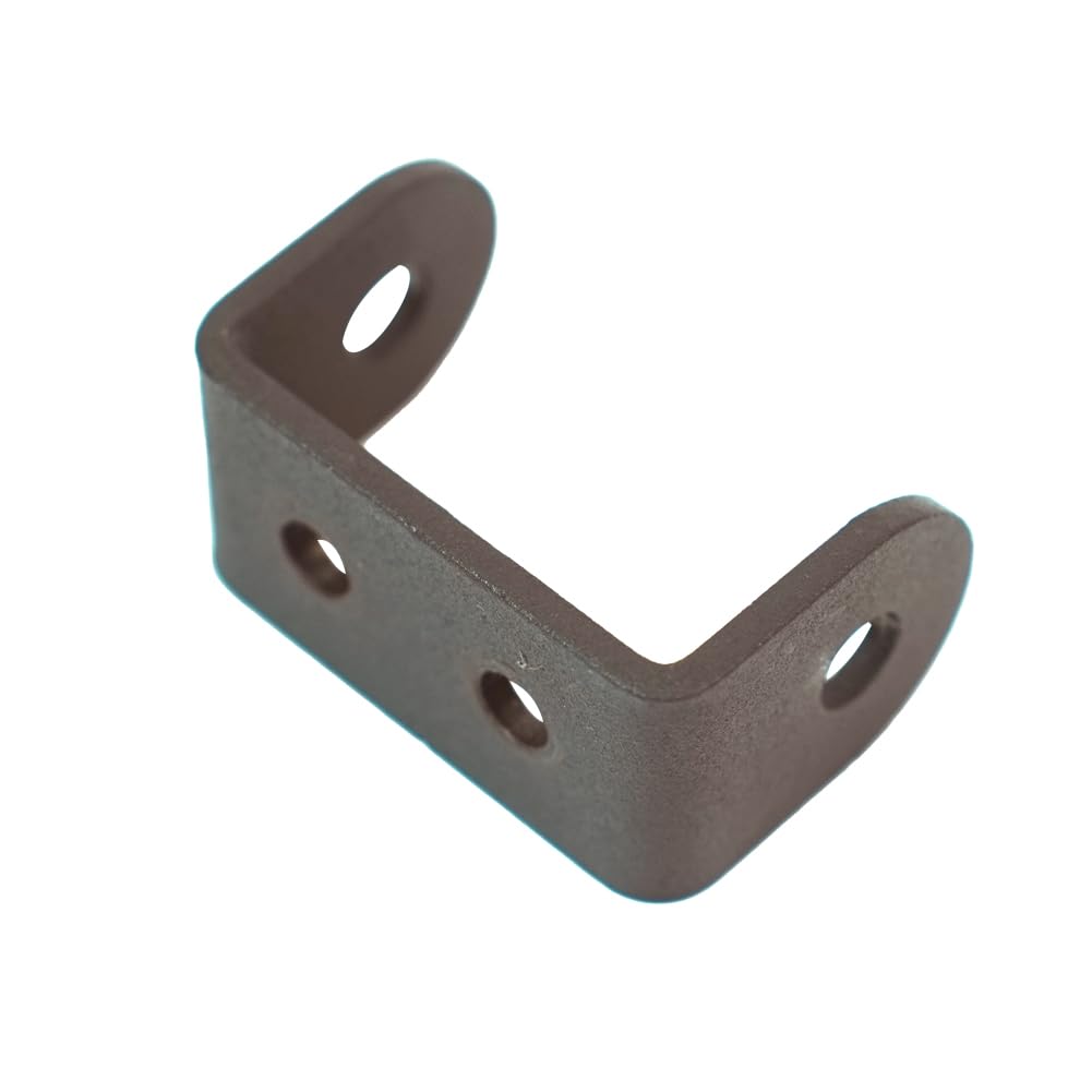 Expandable Barricade Fixing Clips, Connecting Gate to Fence, Hinge Locking Design, Screws and Nuts Included, Brown, Suitable for 30 * 30cm Side Columns