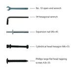Expandable Barricade Fixing Clips, Connecting Gate to Fence, Hinge Locking Design, Screws and Nuts Included, Brown, Suitable for 30 * 30cm Side Columns