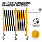 Expandable Metal Barricade with Casters