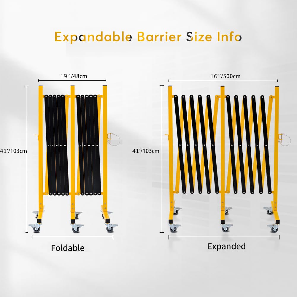 Expandable Metal Barricade with Casters