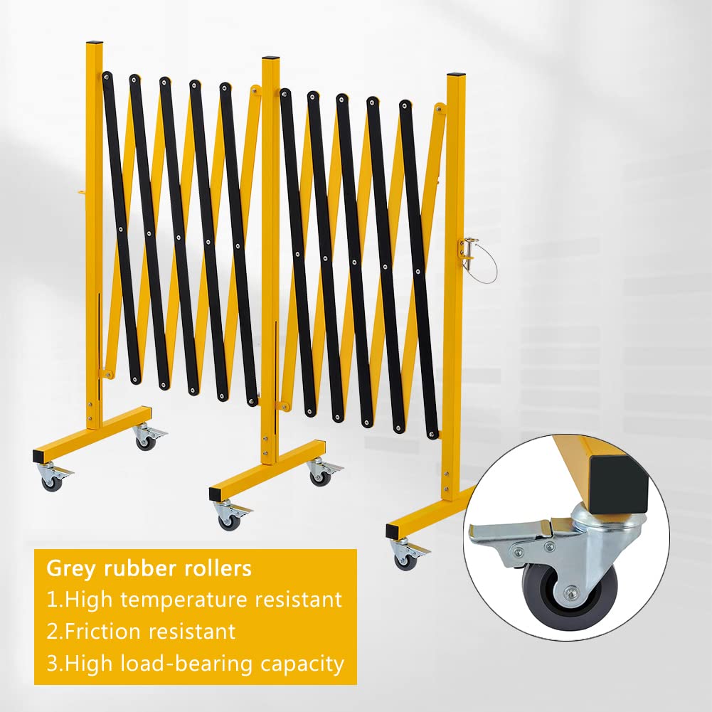 Expandable Metal Barricade with Casters