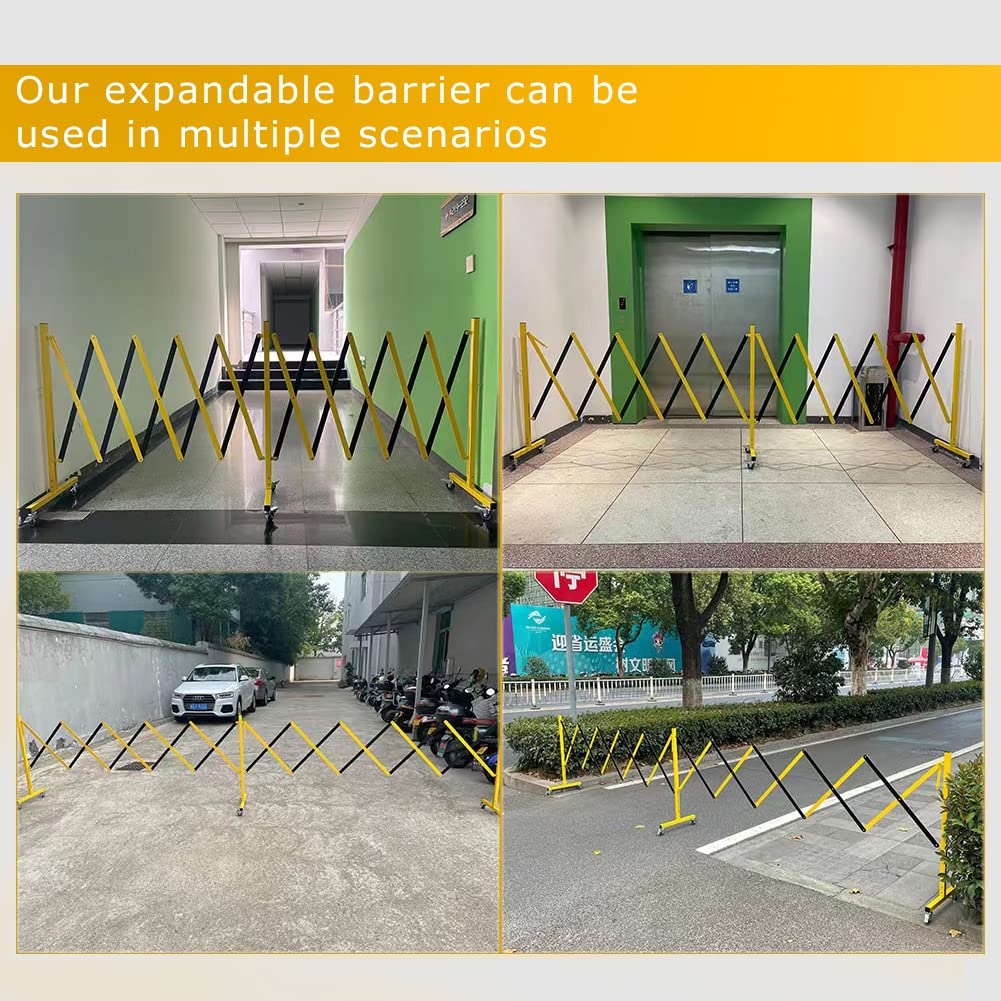 Expandable Metal Barricade with Casters