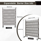 Expandable Metal Barricade with Casters
