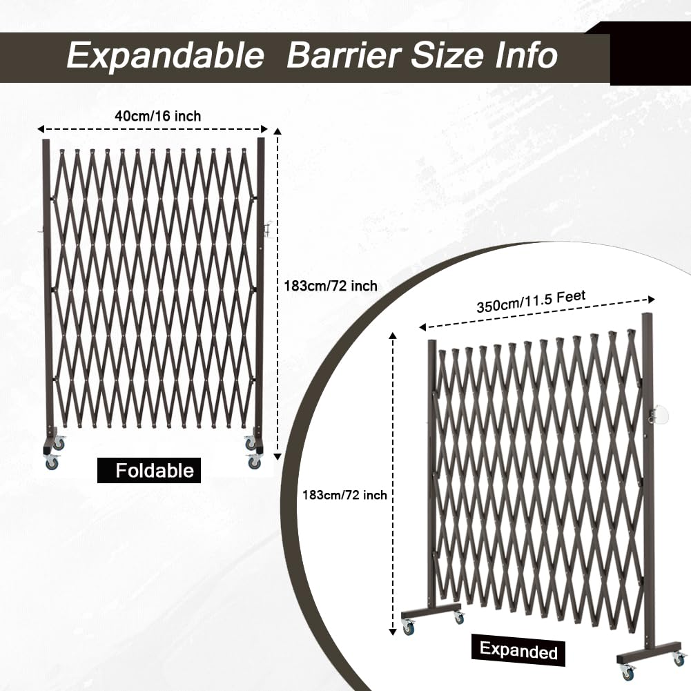 Expandable Metal Barricade with Casters