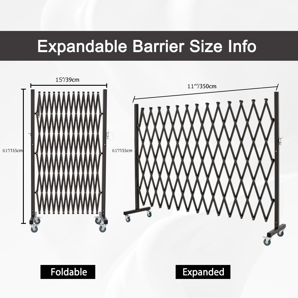Expandable Metal Barricade with Casters