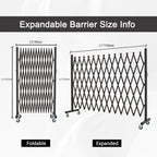 Expandable Metal Barricade with Casters