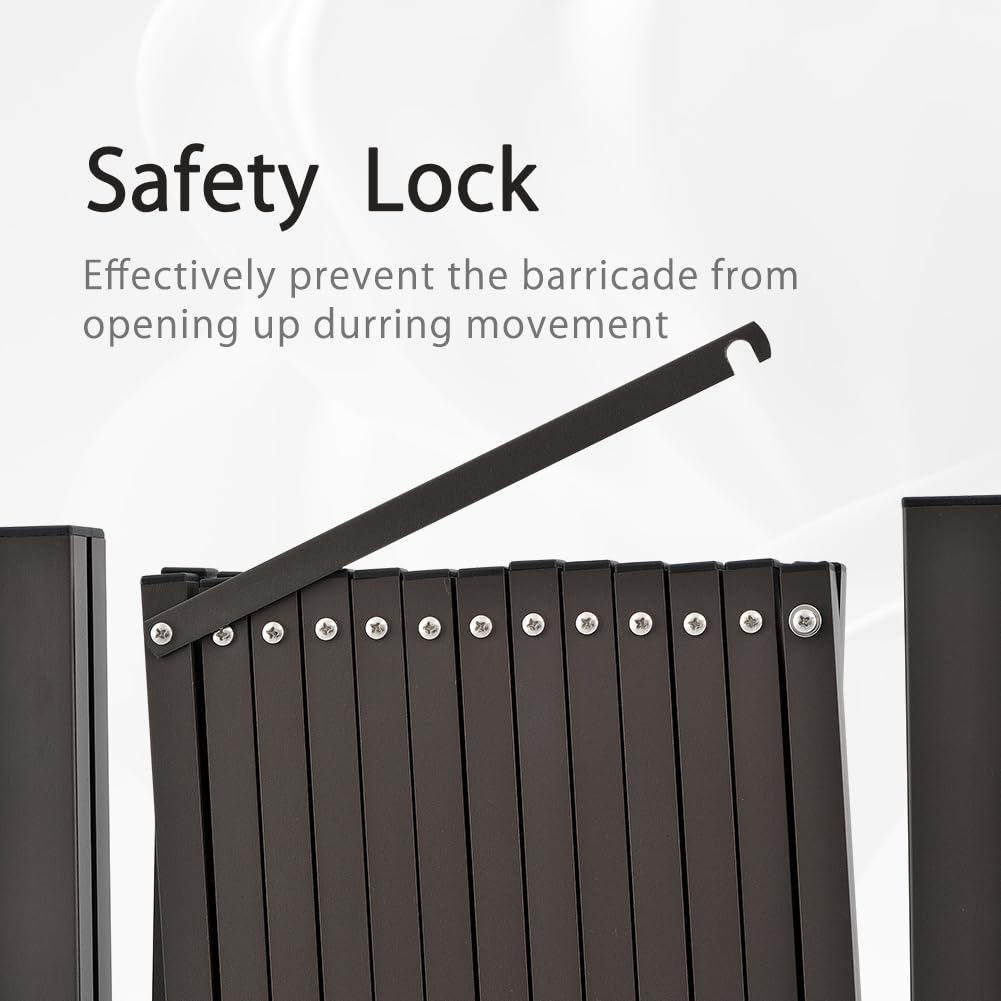 Expandable Metal Barricade with Casters