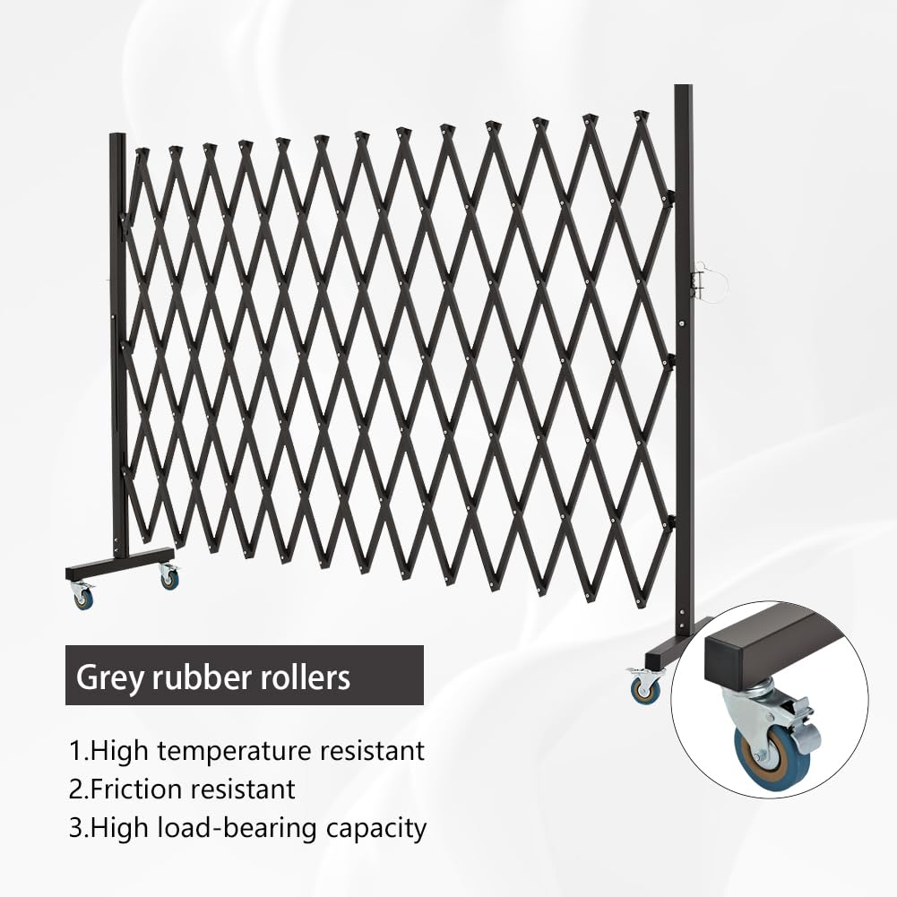 Expandable Metal Barricade with Casters