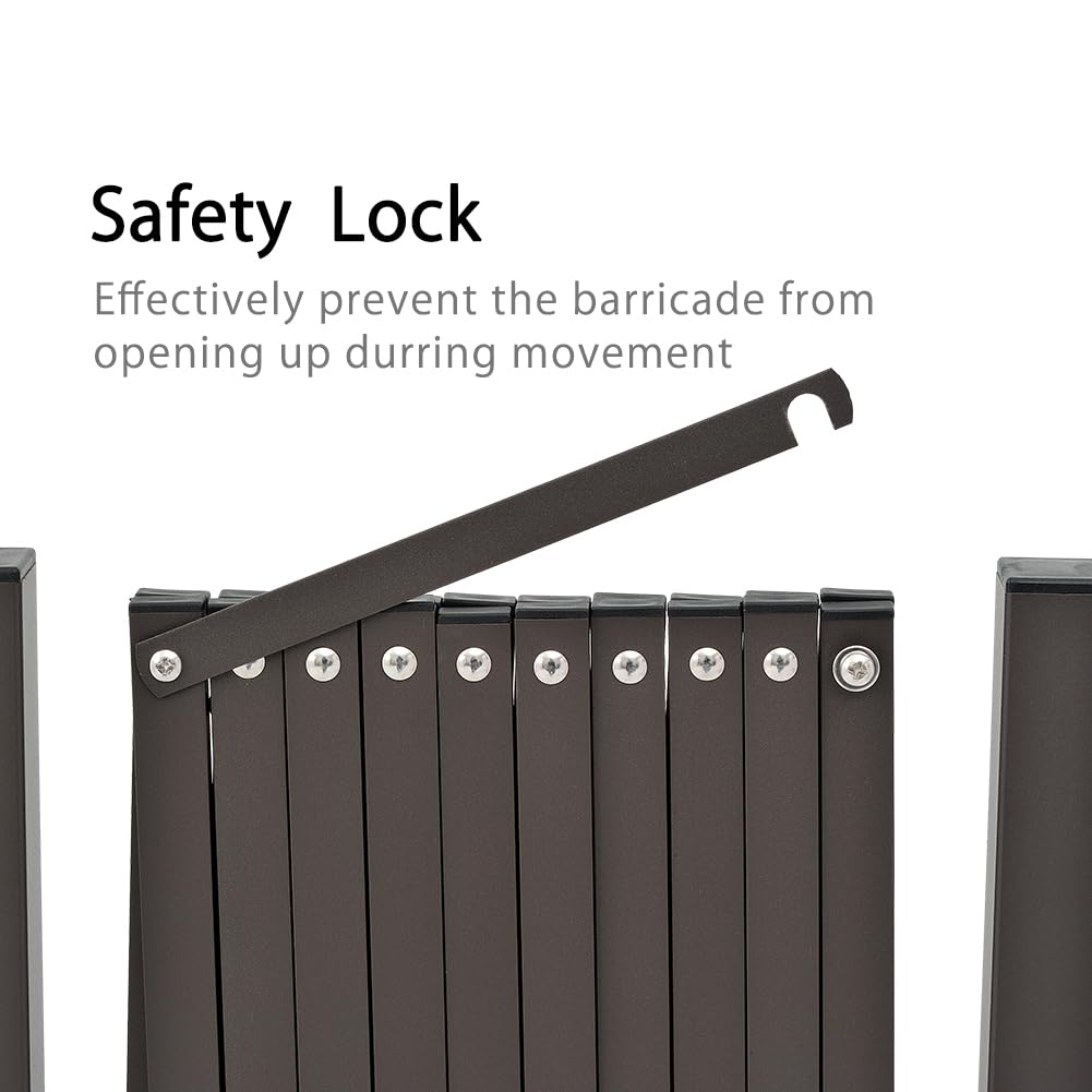 Expandable Metal Barricade with Casters