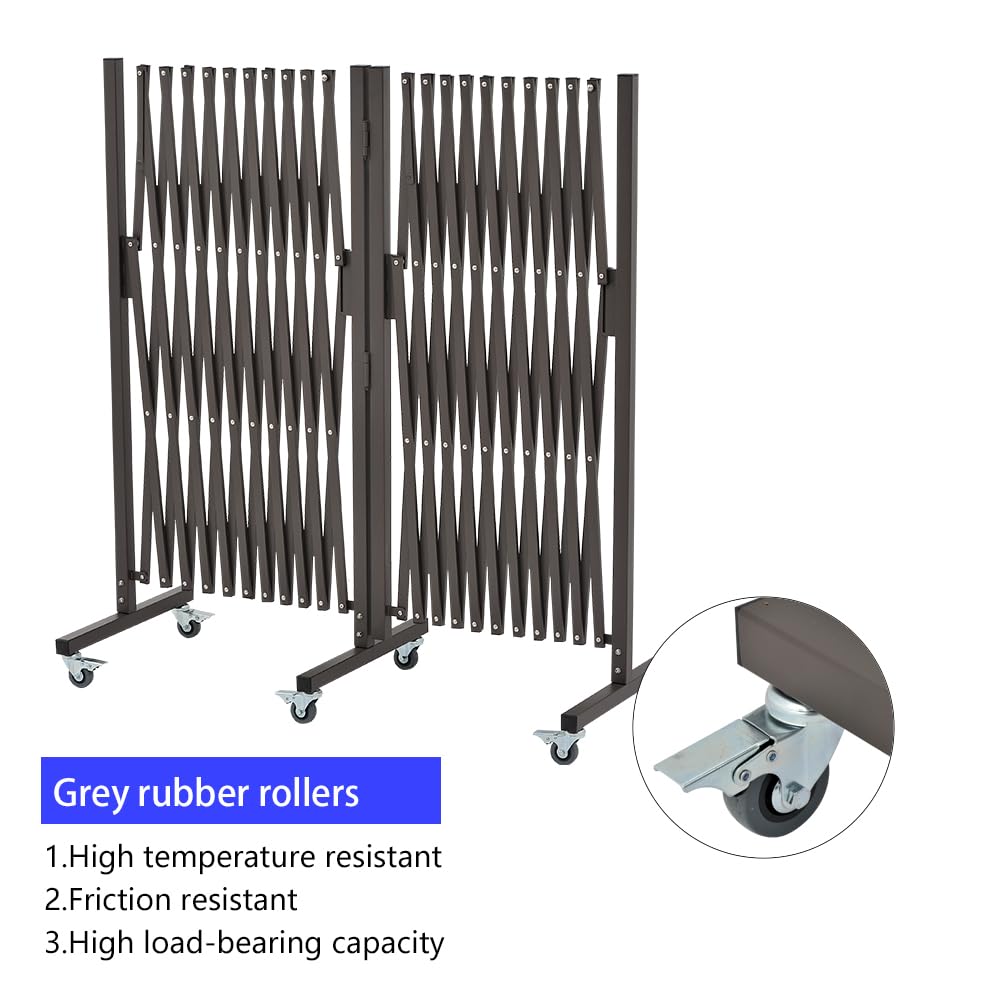 Expandable Metal Barricade with Casters