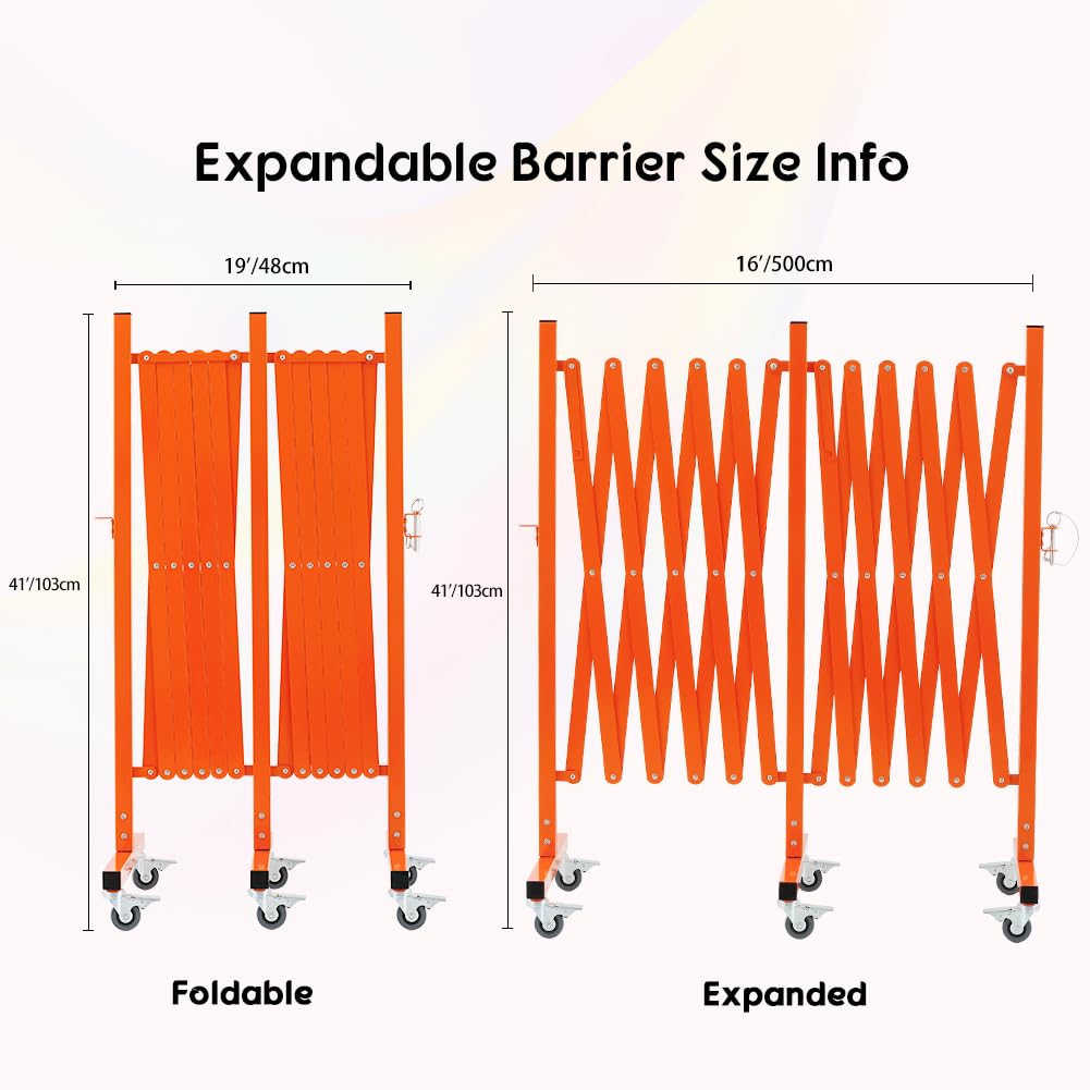 Expandable Metal Barricade with Casters