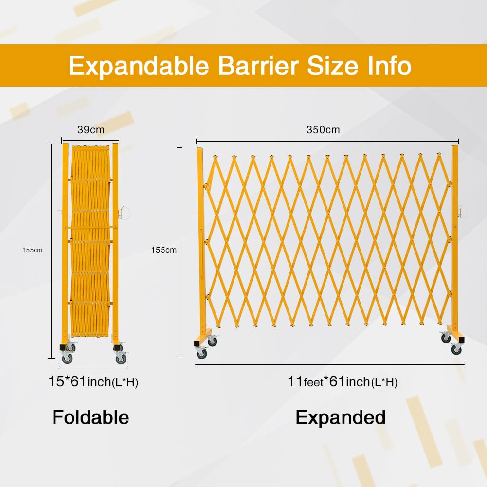 Expandable Metal Barricade with Casters