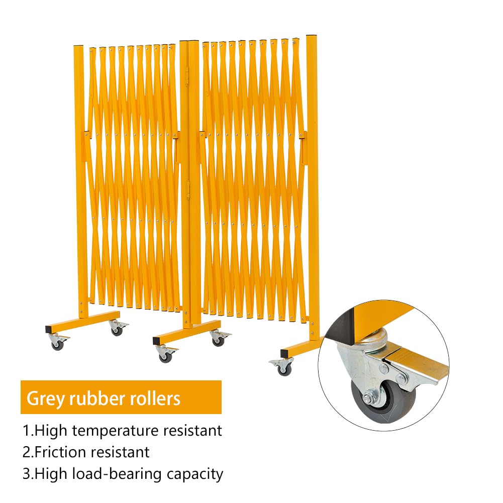 Expandable Metal Barricade with Casters