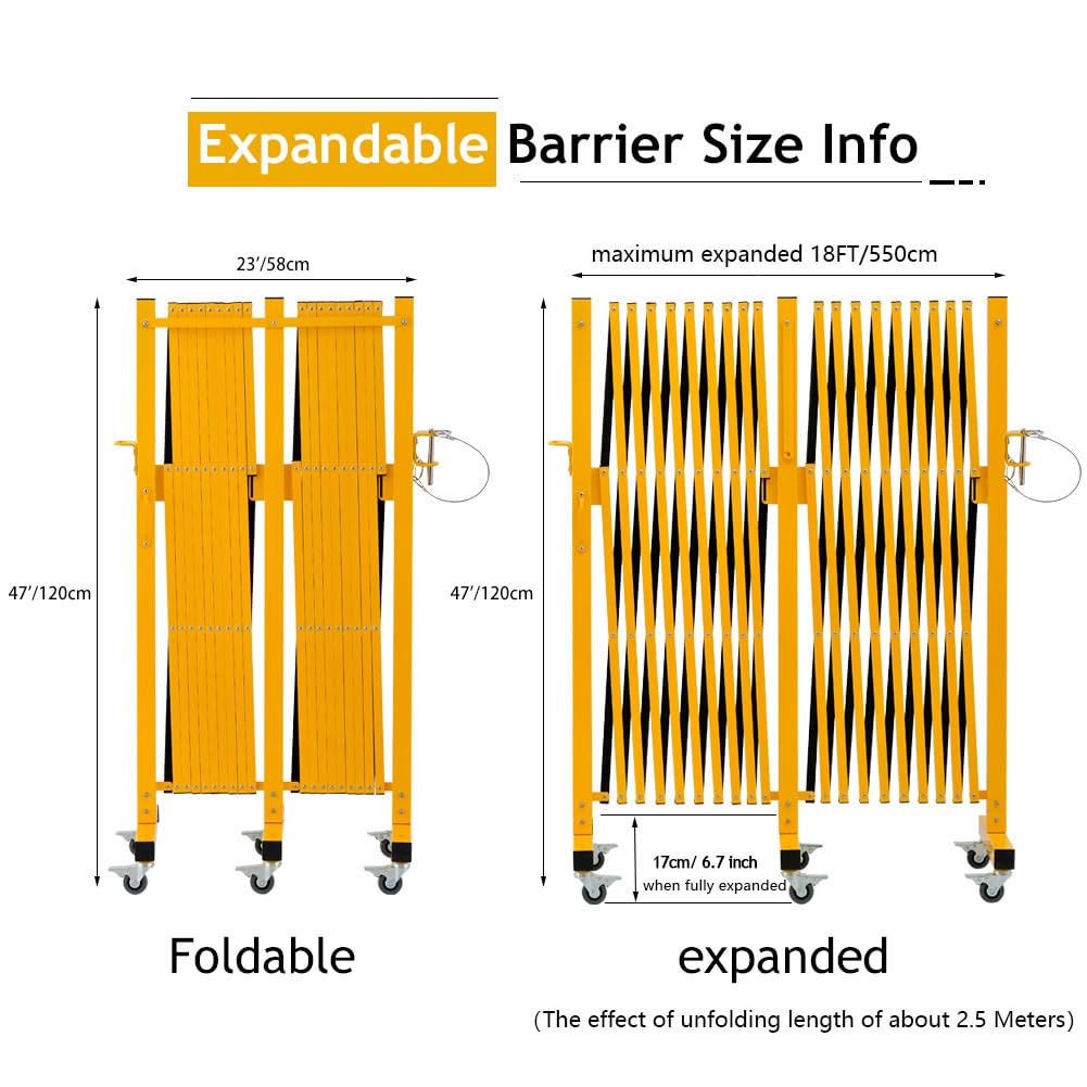 Expandable Metal Barricade with Casters