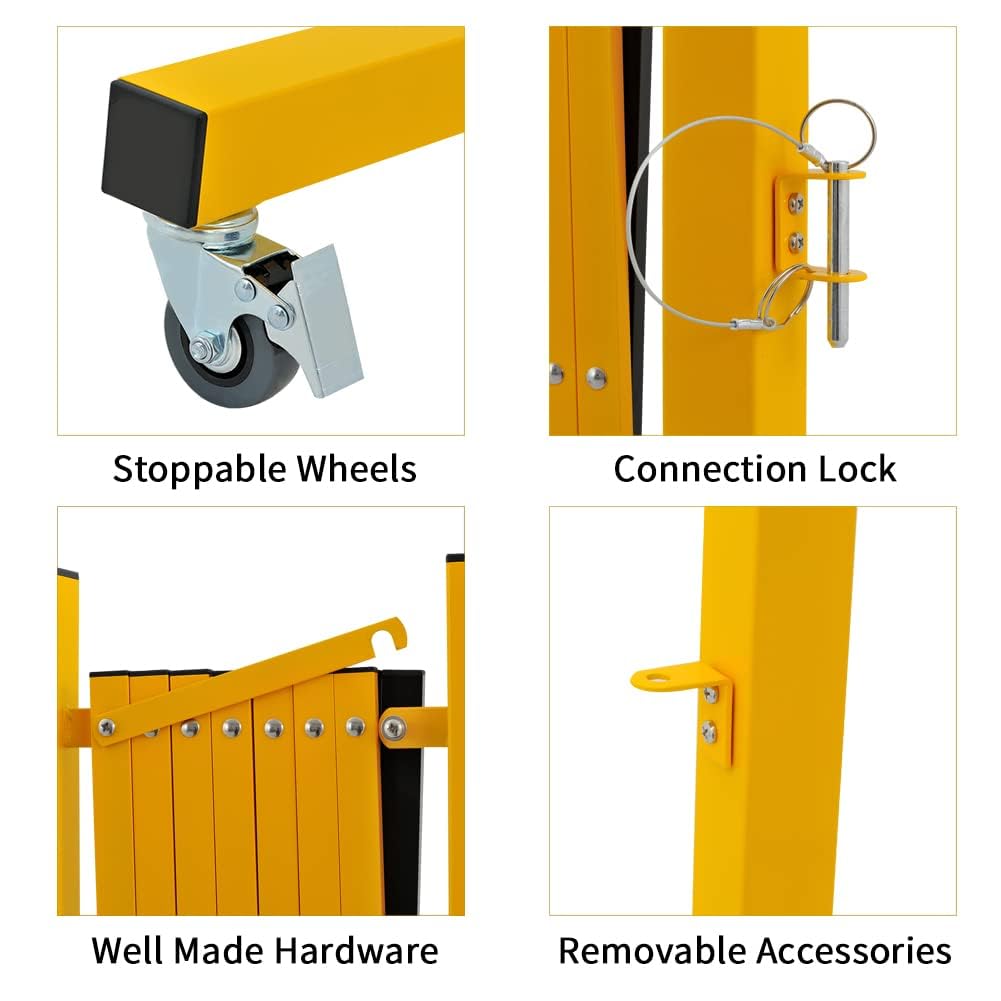 Expandable Metal Barricade with Casters