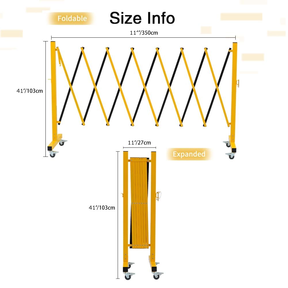 Expandable Metal Barricade with Casters