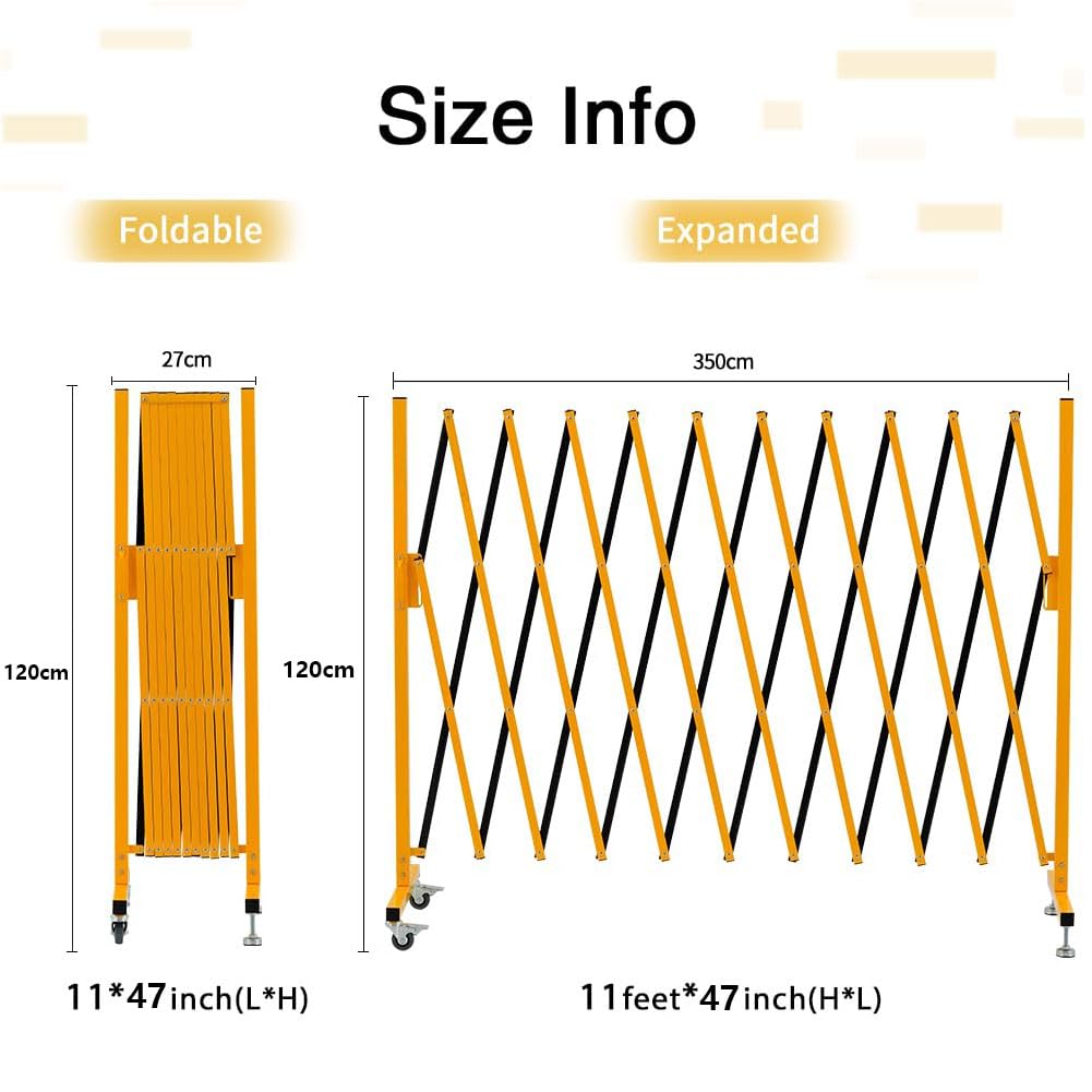Expandable Metal Barricade with Casters
