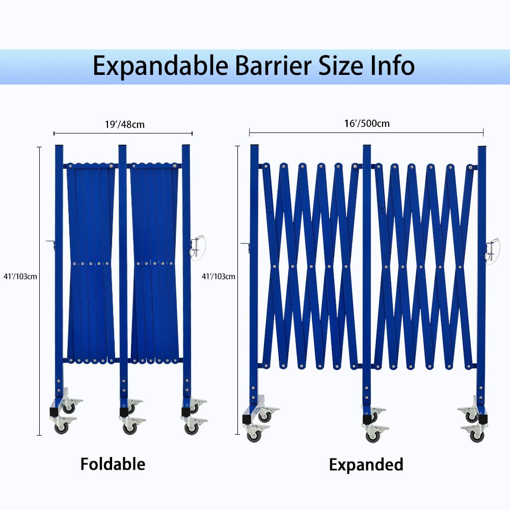Expandable Metal Barricade with Casters