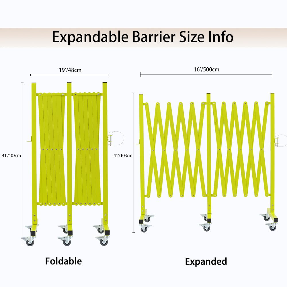 Expandable Metal Barricade with Casters