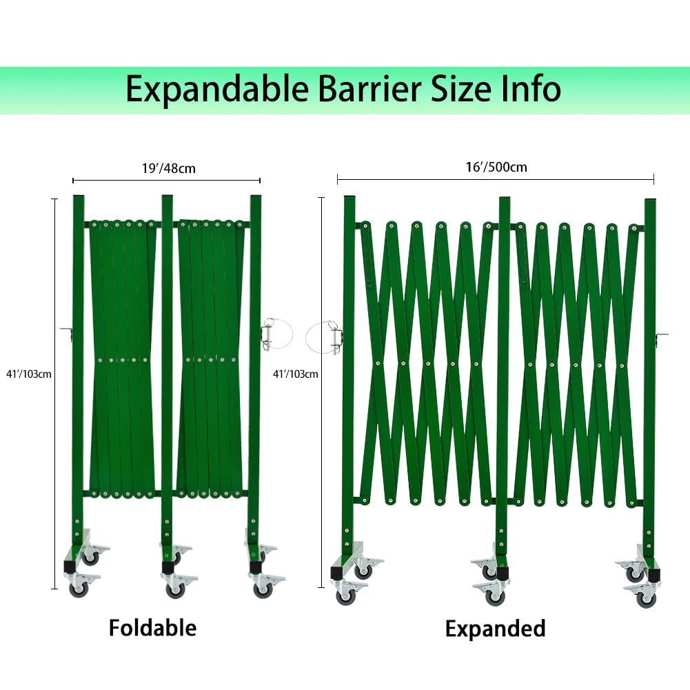 Expandable Metal Barricade with Casters