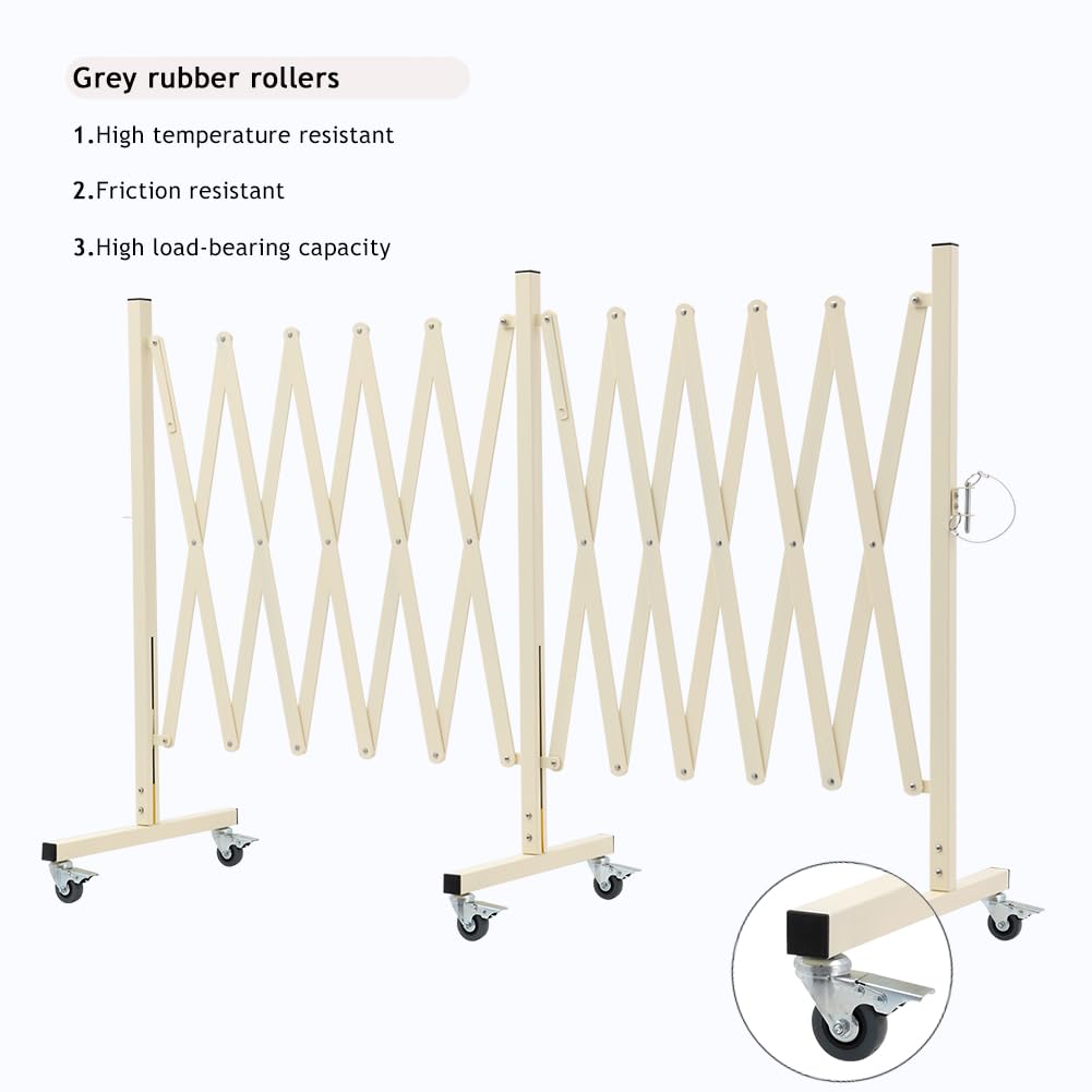 Expandable Metal Barricade with Casters