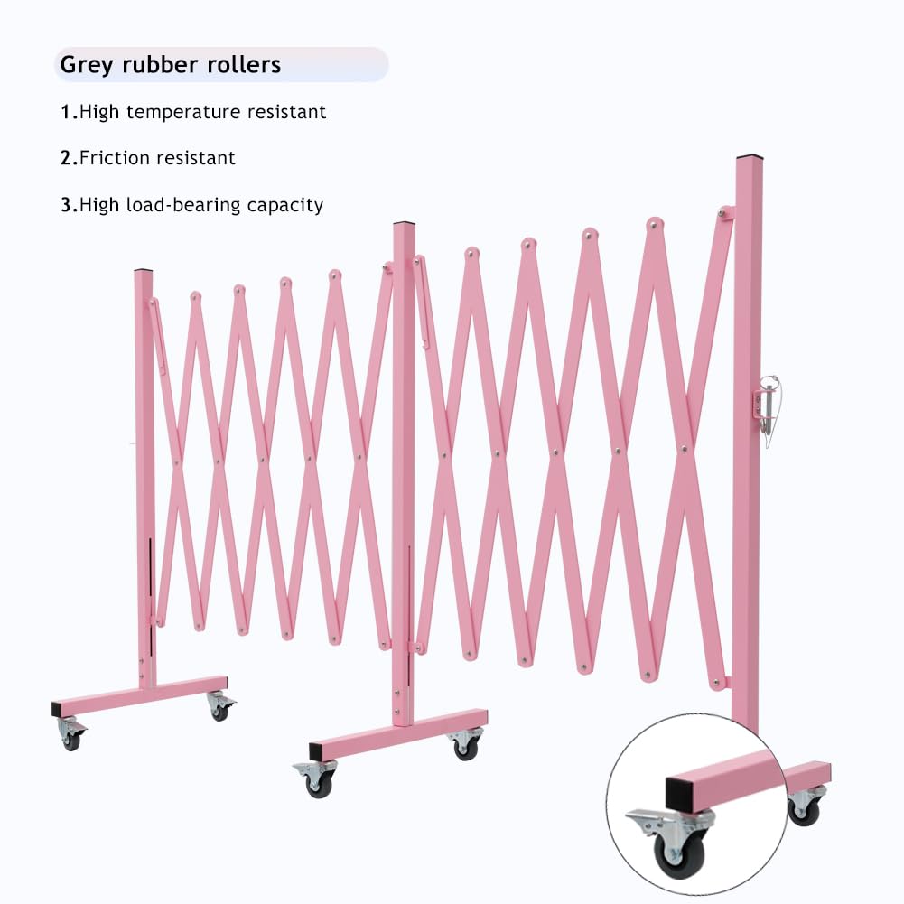 Expandable Metal Barricade with Casters