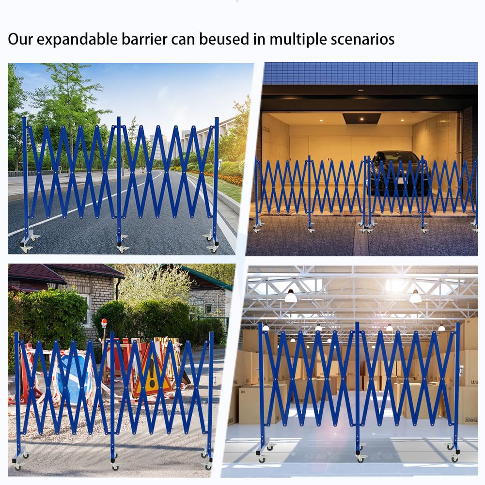 Expandable Metal Barricade with Casters