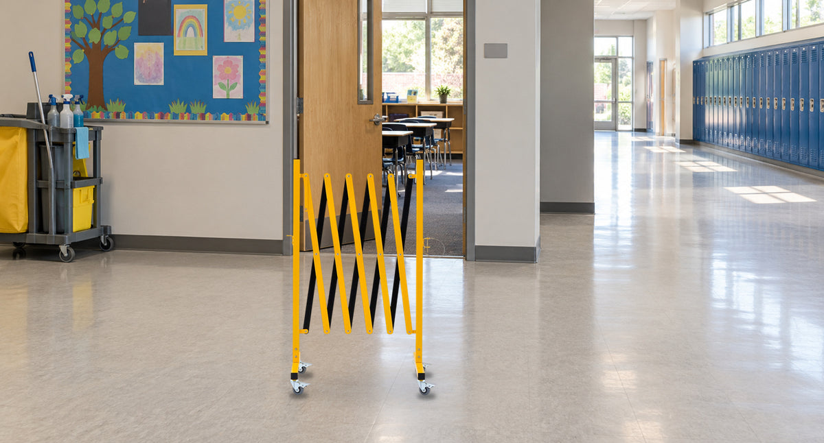 School Maintenance Area — GYMTIME F2B1 Yellow and Black Barrier