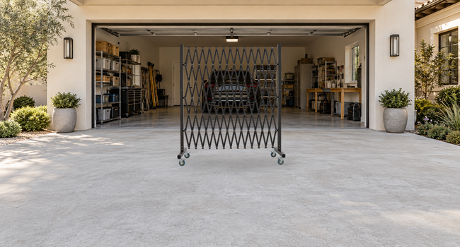 GYMTIME 72-inch Brown expandable barricade — Separate Garage Spaces