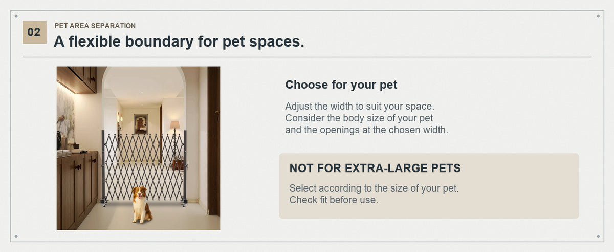 A Flexible Boundary for Pet Spaces — GYMTIME F2G6 expandable barrier