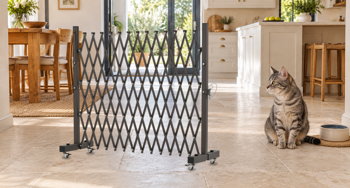 Flexible Separation Around the Kitchen — GYMTIME F2G6 expandable barrier