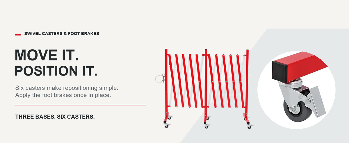 Roll into Position — GYMTIME Red & White barricade