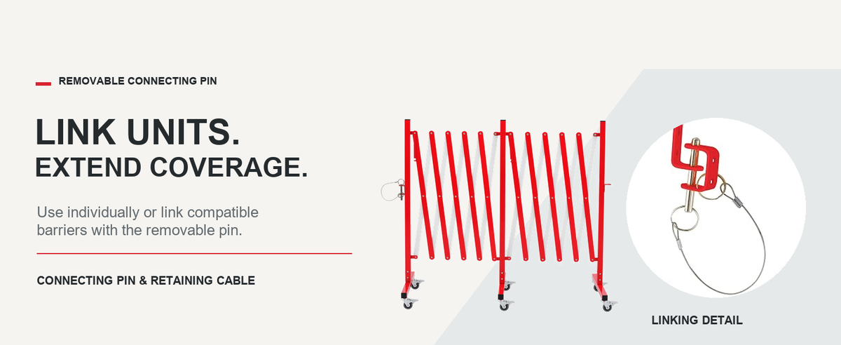 Link Units for Wider Coverage — GYMTIME Red & White barricade