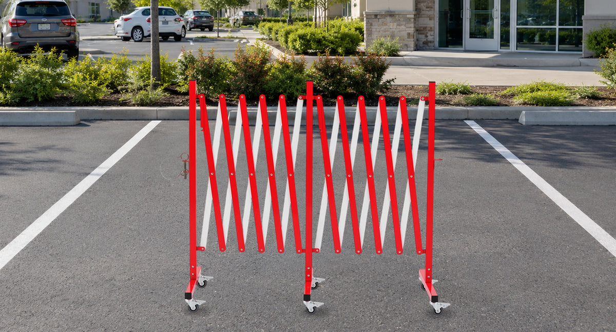 Mark Temporarily Closed Spaces — GYMTIME Red & White barricade