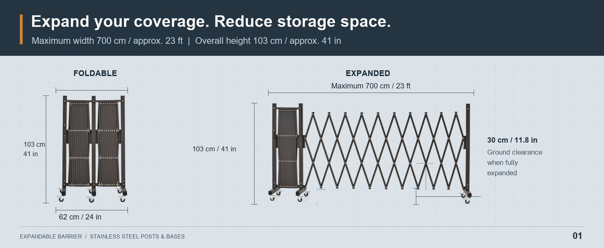 Expand Your Coverage. Save Storage Space. — GYMTIME Brown 23 ft Barrier