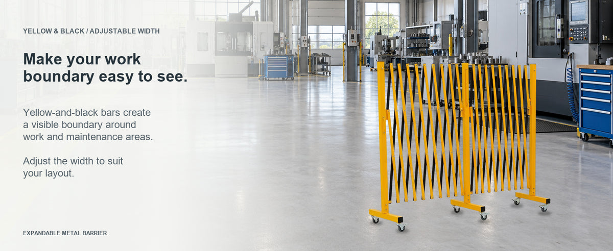 Make Work Boundaries Stand Out — GYMTIME Yellow and Black 18 ft Barrier