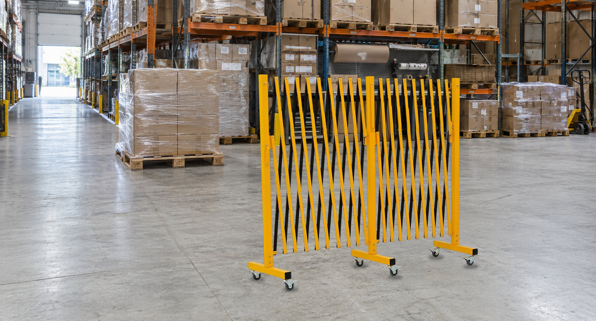 Define Your Staging Area — GYMTIME Yellow and Black 18 ft Barrier