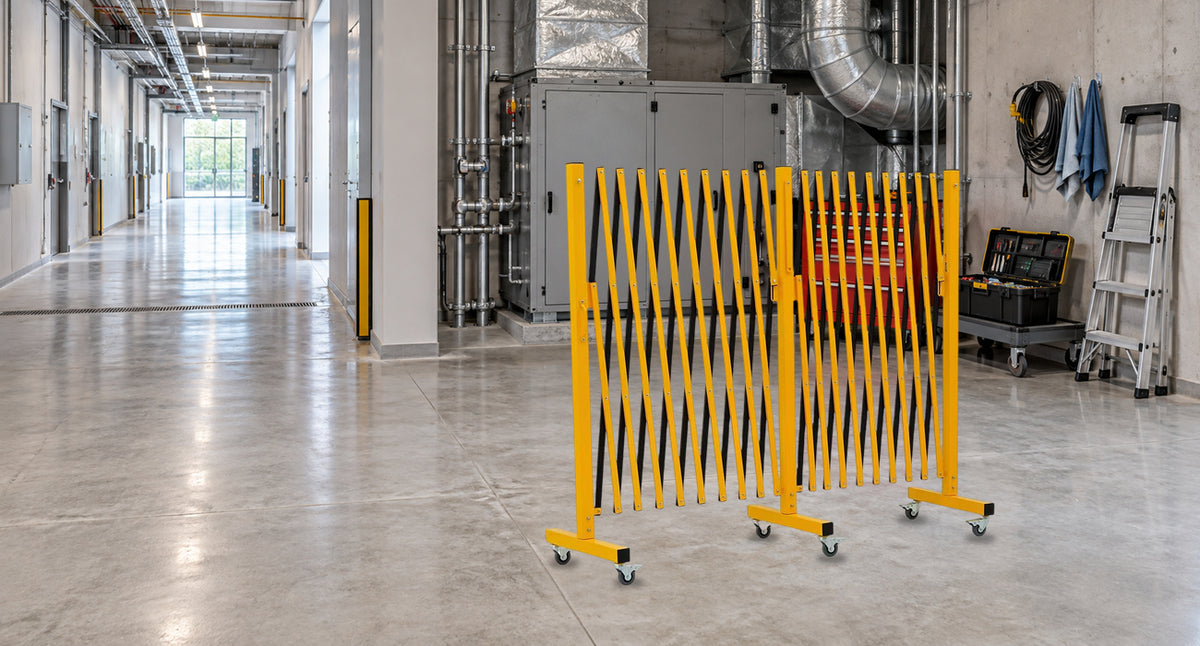 Clearly Define Service Areas — GYMTIME Yellow and Black 18 ft Barrier