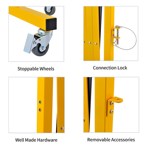 Expandable Metal Barricade with Casters