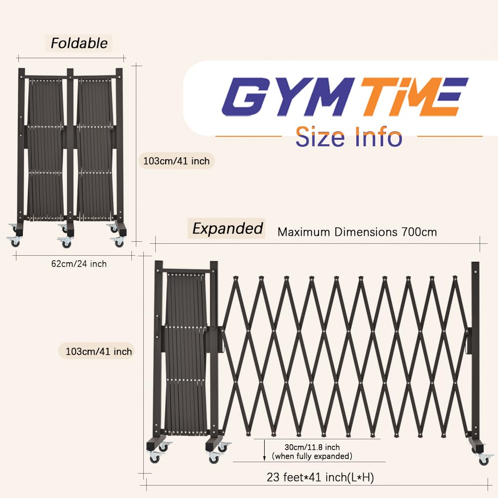 Expandable Metal Barricade with Casters
