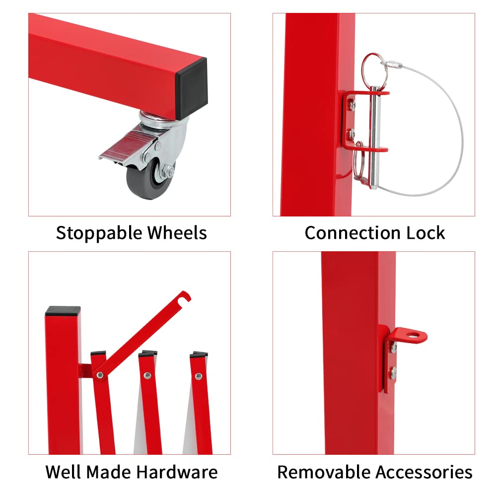 Expandable Metal Barricade with Casters
