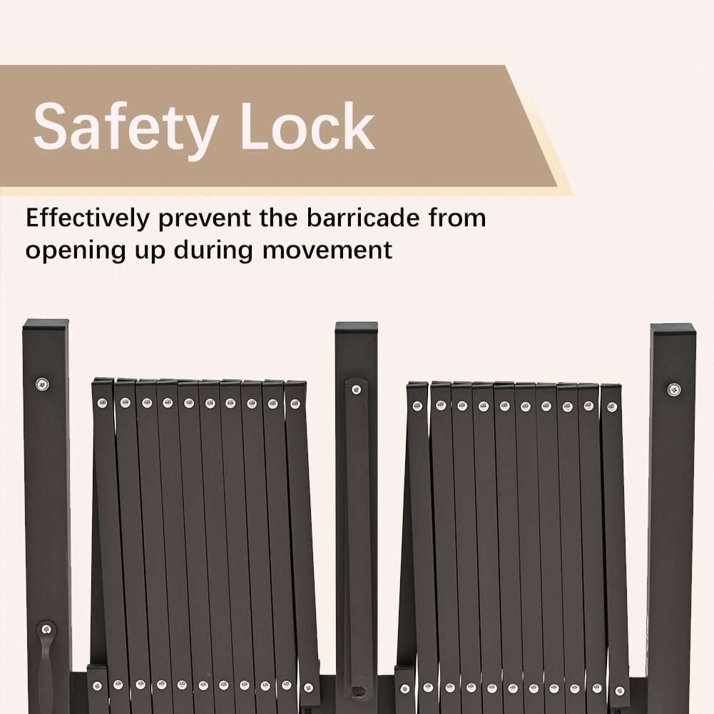 Expandable Metal Barricade with Casters